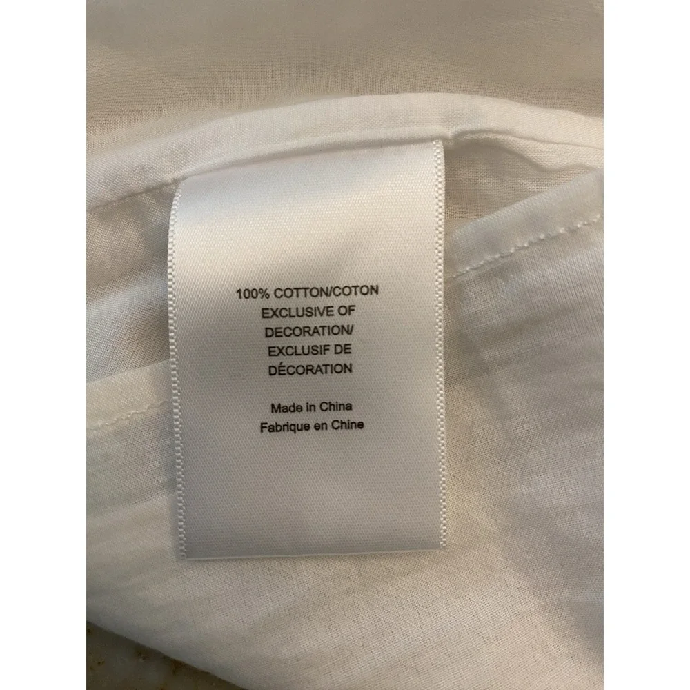 Tory Burch White Linen Sleeveless Top Blouse Lattice Pintuck Lined Size 6